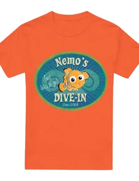 Unisex Finding Nemo Nemo'S Dive In T-Shirt Orange Size: Small - Orange - Size: S - Disney - FashionsVida