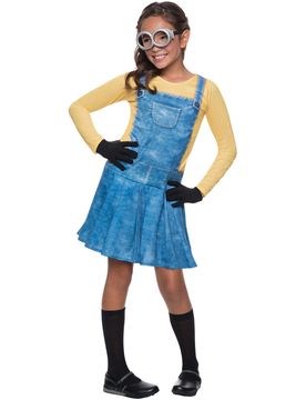 Minions Kinderkostüm für Mädchen Lizenzware gelb-blau - female
