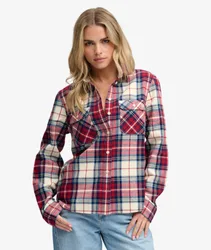 Superdry Damen Lumberjack Karo-flanellhemd Red - Größe: 36