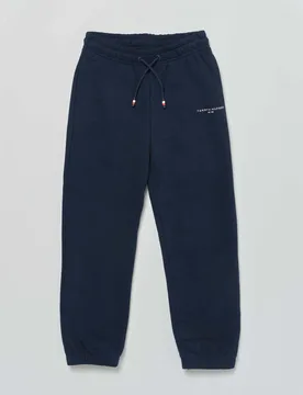Pantalone jogger blu in felpa di misto cotone - Tommy hilfiger - FashionsVida