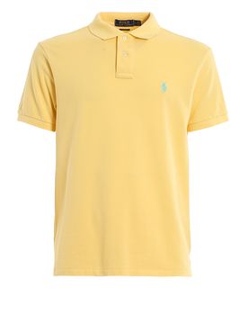 Polo in cotone slim gialla