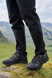 Adventurer Mens Waterproof Walking Shoes - Black - Black - Size: 8