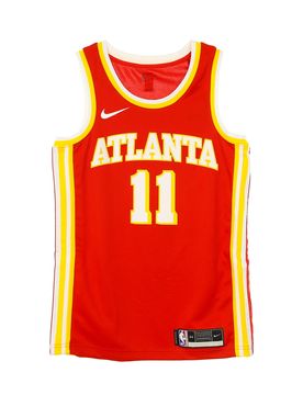 Canotta Basket Uomo Nba Swingman Jersey Icon Edition 2020 No 11 Trae Young Atlhaw University Red