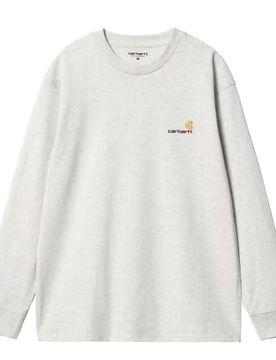 L/S American Script T-Shirt - T-Shirt-langarm - grau - Herren - Size: XL