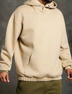 Felpa con cappuccio - beige