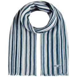 Lurano Wool Summer Scarf by - blue-white - Female - Size: One Size