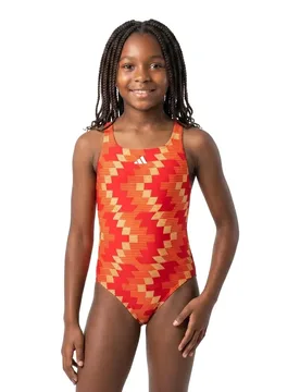 Football Aop Swimsuit Lucid Red 9-10 Years Girls - Adidas - FashionsVida