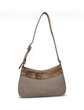 Alviero Martini Prima Classe Shoulder Bag Donna Sabbia Sandy Belt in Tessuto Geo Classic