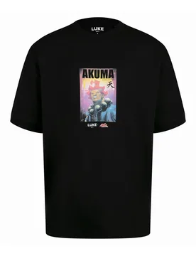 Mens Akuma 1000 Street Fighter T-Shirt In Black Cotton - Size Medium - Luke 1977 - FashionsVida