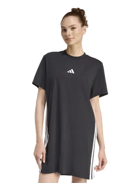 Essentials 3-stripes Tee Dress Women Skirts - Black - Size XS (4-6) - Cotton Jersey - Black - Size: Extra Small - Adidas - FashionsVida