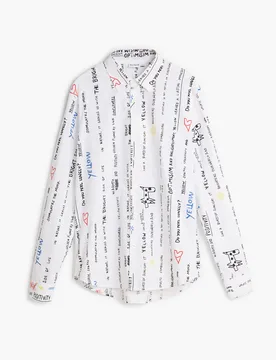 Chemise imprimée 100 % coton WHITE S male - Desigual - FashionsVida