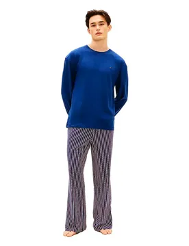 Pyjama à Manches Longues Um0um03602 Preppy Navy / Rwb Stripe M
