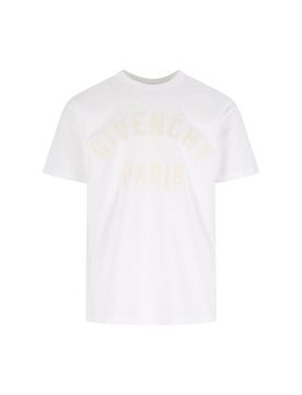 T-shirt in Cotton with Paris Embroidery