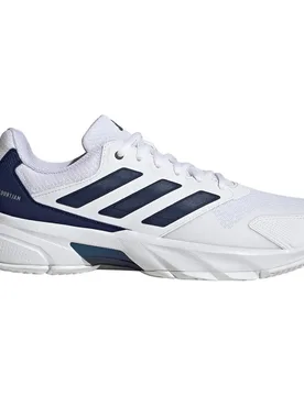 Courtjam Control 3 All Court Shoes Ftwr White / Dark Blue / Cyber Met UK 7 - Adidas - FashionsVida
