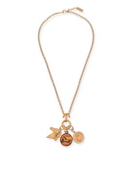 Chloe' Collana In Ottone Con Charms