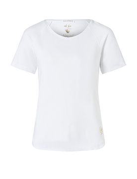 T-shirt de yoga raglan OM cœurs blanc S