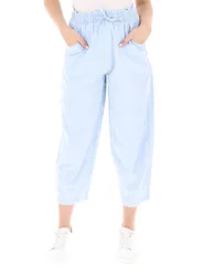 Pantalone misto cotone AZZURRO CHIARO L