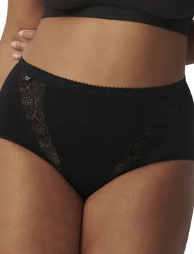 Womens Chic Maxi 4 Pack Briefs - Black Cotton - Size Large - Sloggi - FashionsVida