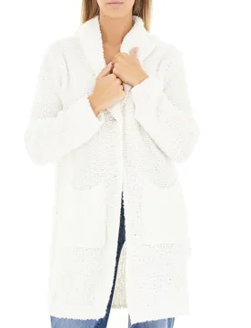KOCCA Cardigan in bouclé BIANCO M - Kocca - FashionsVida