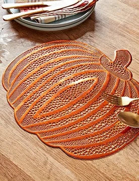 Platzset "Kürbis" goldfarben 4er-Set - Eldo - FashionsVida
