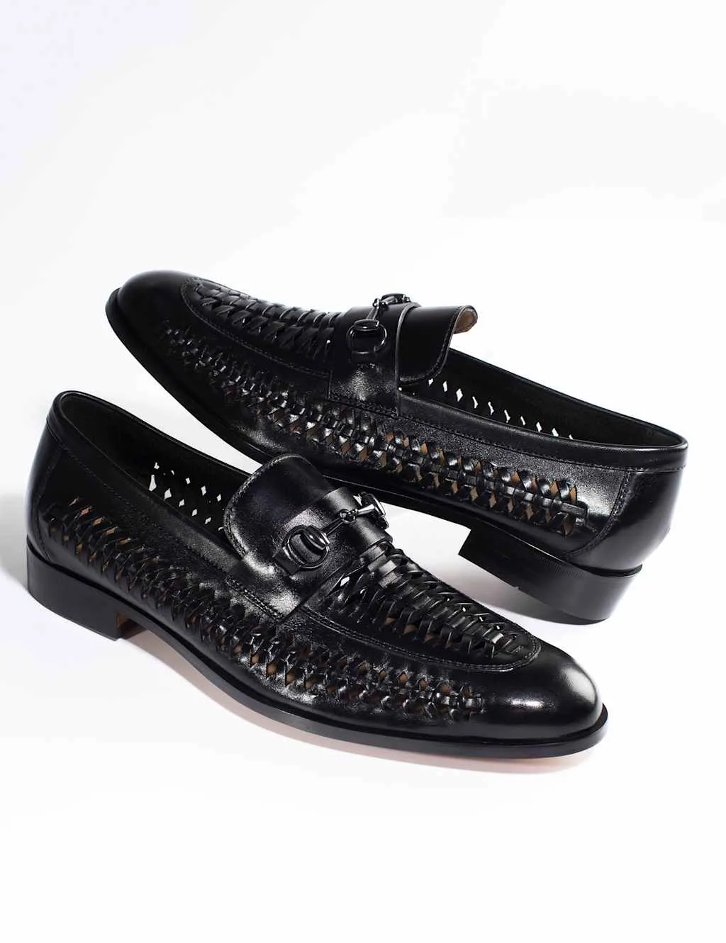 Leather Slip On Loafers Black male - Jones Bootmaker - FashionsVida
