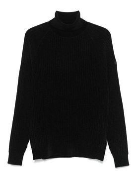 Maglione dolcevita a coste