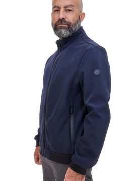 Giubbino blu con zip e polsini elasticizzati 21 M