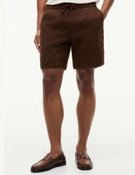 Regular Fit Linen Rich Lightweight Shorts Brown male