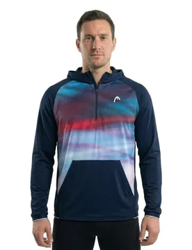 Power Hoodie Dark Blue / Print S - Head Racket - FashionsVida