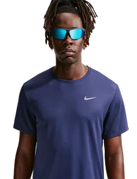 Miler Men T-Shirts - Blue - Size S - Poly Jersey - Blue - Size: Small - Nike - FashionsVida