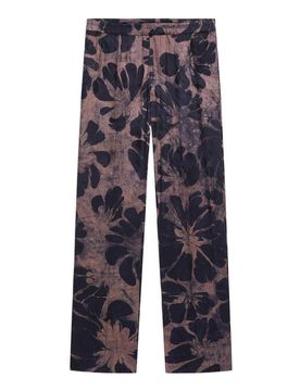 Pantaloni floreali viscosi