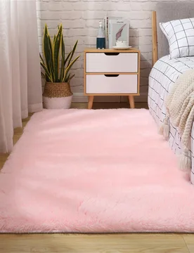 Pieza Alfombra rosada para junto a la cama con estilo moderno de simplicidad nórdico ins, adecuada para dormitorio, sala de estar, tatami, cojín com - Shein - FashionsVida