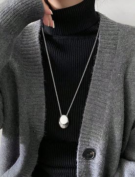 Collar con colgante de cuentas chapado en oro de 18K, cadena de acero inoxidable, regalo de uso diario para mamá, hermana, cumpleaños