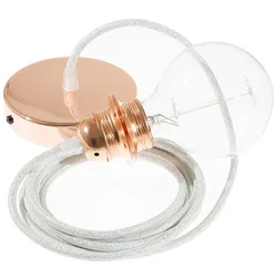 Cables Lampe Suspendue Pendel Pour Abat-jour Rl01 2 M Glittering White / Copper One Size