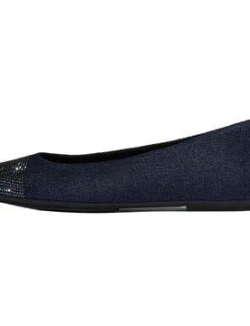 Ballerine Delicato Crystal Cap Toe Dark Denim EU 38
