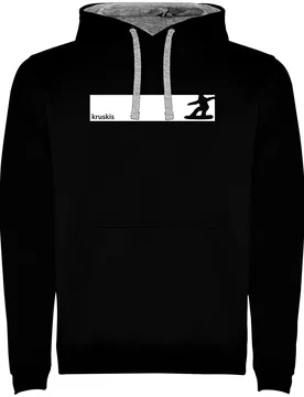 Sweat à Capuche Frame Snowboard Two-colour Black / Grey M - Kruskis - FashionsVida