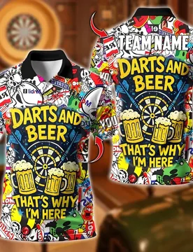 Custom Beer Darts Polo Shirt For Men Personalized Name Team Name All Over Print Breathable Short Sleeve Jersey For Dart Lovers - Aliexpress - FashionsVida