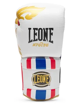 Gants De Boxe Artificiels Cuir Thai Style White 10 oz - Leone1947 - FashionsVida