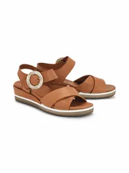 Hallux-Sandale Softleder - Cognac - female - Size: 41