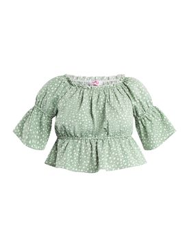 MYMO Blusa verde / blanco