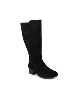 Women's Wide Fit Smart Long Boots in Black Size: 3 - Black - Size: 3 - Pavers - FashionsVida
