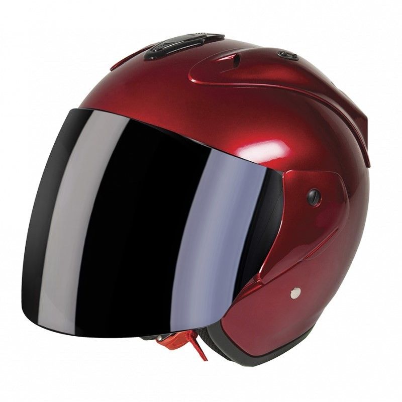 Casco Moto Jet SUN EVO Rosso Metallizzato taglia XL