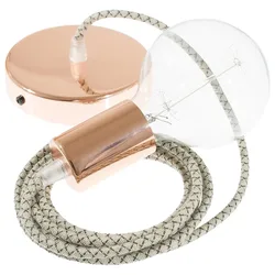 Cables Suspension Luminaire Rd64 Lozenge 2 M Diy Anthracite / Copper One Size