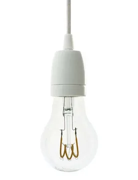 Cables Suspension Luminaire Textile And Porcelain 1.2 M White One Size - Creative - FashionsVida