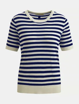 Pullover mit Streifen Blau S - Smith & Soul - FashionsVida