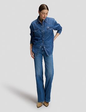 Lana Mid Rise Bootcut Jean Country Blues Größe 28x33 female