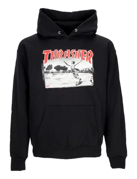 Felpa Cappuccio Uomo Jake Dish Hoodie Black - Thrasher - FashionsVida