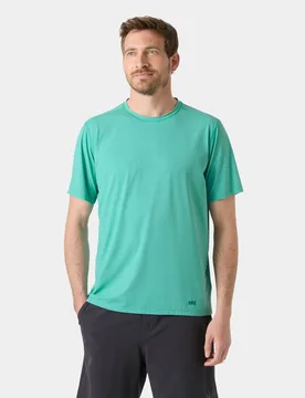 Men's Shine Solen T-Shirt Blue M - Dark Lagoon Blue - Male - Helly Hansen - FashionsVida