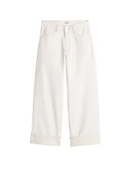 Jeans de pierna ancha blanco 30/L32