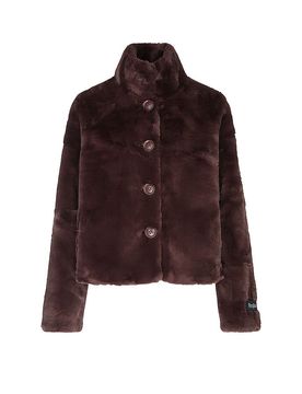 Jacke in Felloptik VIE braun 38 damen